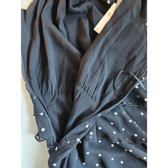 NWT Anthropologie Maeve Halter Rosette Mini Dress Size L Polka Dot #GC215 - Picture 9 of 13